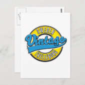 トレレボルグスウェーデンヴィンテージロゴ ポストカード (正面/裏面)