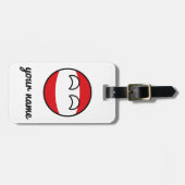 トレンおもしろいグオタク系の・オーストリアカントリーボール ラゲッジタグ (正面横)