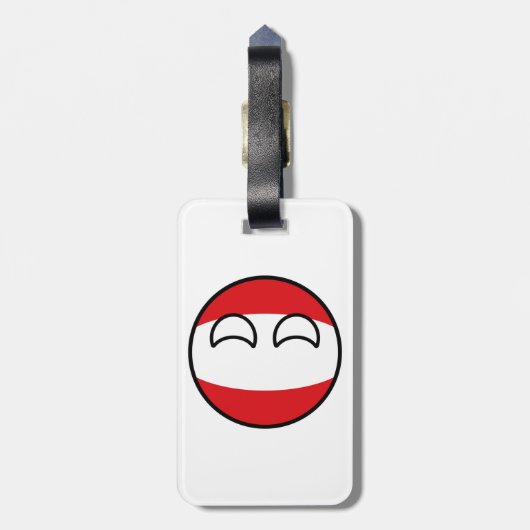 トレンおもしろいグオタク系の・オーストリアカントリーボール ラゲッジタグ (裏面縦)