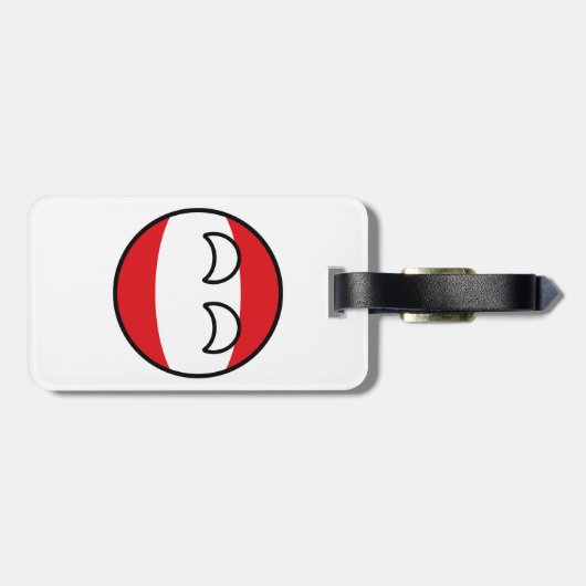 トレンおもしろいグオタク系の・オーストリアカントリーボール ラゲッジタグ (裏面横)