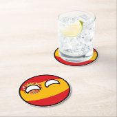 トレンおもしろいグオタク系の・スペイン・カントリーボール ラウンドペーパーコースター (インサイチュ)