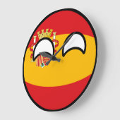 トレンおもしろいグオタク系の・スペイン・カントリーボール ラージ壁時計 (傾斜)