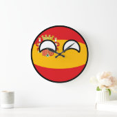 トレンおもしろいグオタク系の・スペイン・カントリーボール ラージ壁時計 (ホーム)