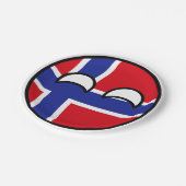 トレンおもしろいグオタク系の・ノルウェー・カントリーボール ペーパープレート (アングル)