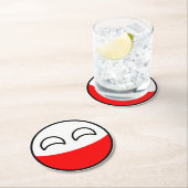 トレンおもしろいグオタク系の・ポーランドカントリーボール ラウンドペーパーコースター (インサイチュ)