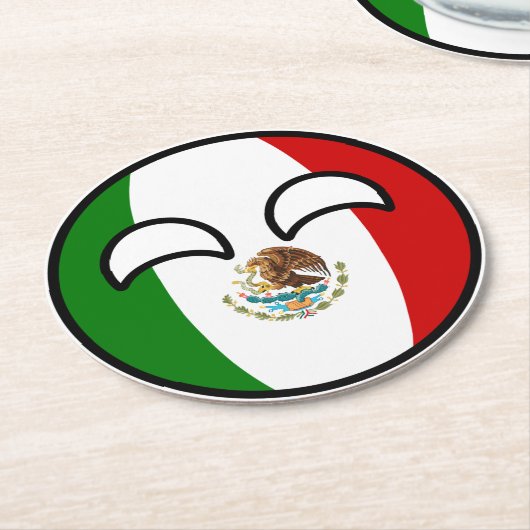 トレンおもしろいグオタク系の・メキシコ・カントリー ラウンドペーパーコースター (アングル)