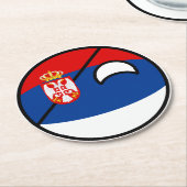 トレンおもしろいドセルオタク系のビア田舎 ラウンドペーパーコースター (アングル)