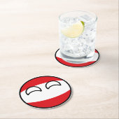 トレンおもしろいド・オタク系のオーストリアCountryball ラウンドペーパーコースター (インサイチュ)