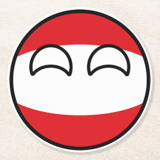 トレンおもしろいド・オタク系のオーストリアCountryball ラウンドペーパーコースター