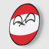 トレンおもしろいド・オタク系のオーストリアCountryball ラージ壁時計 (傾斜)