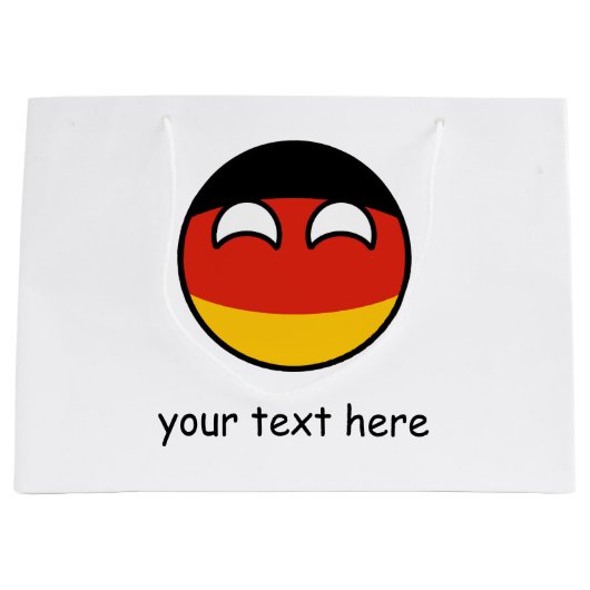 トレンおもしろいド・オタク系の（ドイツ） ラージペーパーバッグ (正面)