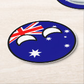 トレンおもしろいドAustralia Countryball ラウンドペーパーコースター (アングル)