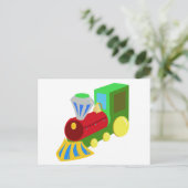 トレンカラフルチートカートトレインキッズグラフィックス ポストカード (スタンド正面)