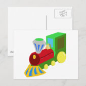 トレンカラフルチートカートトレインキッズグラフィックス ポストカード (正面/裏面)