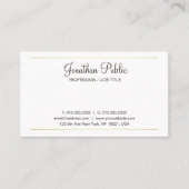 トレンシンプルグ型プレーンエレガントデザインモダン 名刺 (正面)