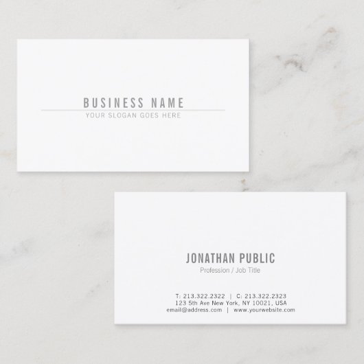 トレンシンプルグ型モダンプロフェッショナル 名刺 (正面/裏面)