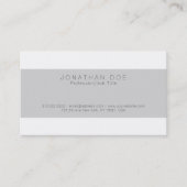 トレンスタイリッシュグプロフェッショナルモダングレー白 名刺 (正面)