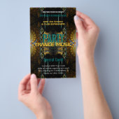 トレンスフラクタル金ゴールド羽パーティーフライヤー チラシ (ハンドル)