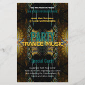 トレンスフラクタル金ゴールド羽パーティーフライヤー チラシ (正面)