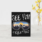 トレンティーノハイキングイタリアバケーションスキーゴッグ カード (黄色い花)