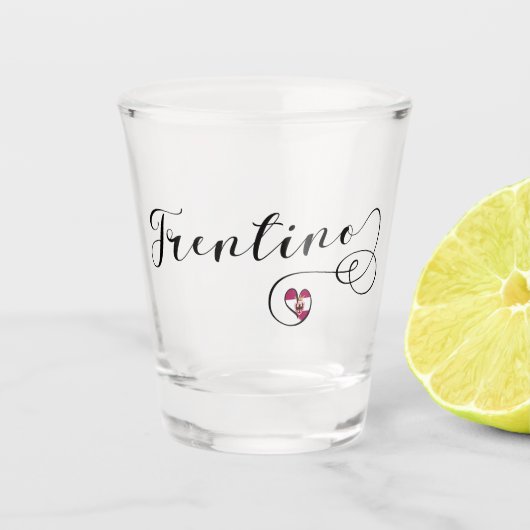 トレンティーノハート州旗，イタリア ショットグラス (正面)