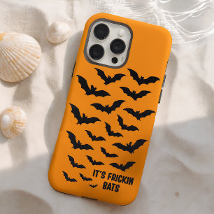 トレンディでファンキーなオレンジ色の不気味なハロウィーンバット iPhone 16 PRO MAXケース