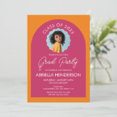 トレンディでモダンな卒業パーティ 招待状 (スタンド正面)