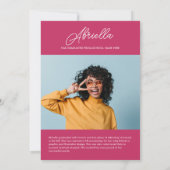 トレンディでモダンな卒業パーティ 招待状 (裏面)