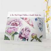 トレンディで最も完璧な母の水彩画アートの芍薬 カード (黄色い花)