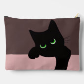 トレンディなのぞき黒猫モノグラム アクセサリーポーチ (裏面)