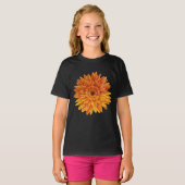 トレンディなひまわりの花柄  Tシャツ (正面フル)