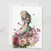 トレンディなイベントに最適な不思議の国のアリス ティーパーティー 招待状 (裏面)