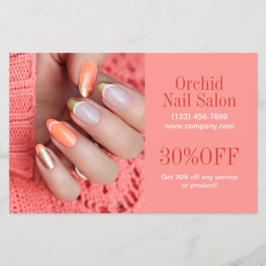 トレンディなエステティシャン SPA ネイルサロン 料金表 チラシ (正面)