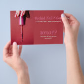 トレンディなエステティシャン SPA ネイルサロン 料金表 チラシ (ハンドル)