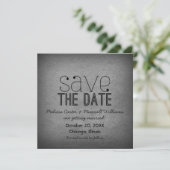 トレンディなグランジ Save the Date 招待状, グレー セーブザデート (スタンド正面)