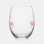 トレンディなグリッター ディスコ ブライド エラ バチェロレッテ パーティー ステムなしワイングラス (左)