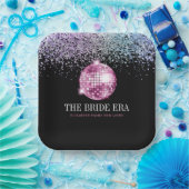 トレンディなグリッター ディスコ ブライド エラ バチェロレッテ パーティー ペーパープレート (パーティー)