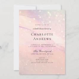 トレンディなグリッター ブライダルシャワー 招待状