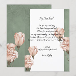 トレンディなグリーンは私のウェディングパーティーの招待状になります 招待状