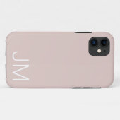 トレンディなサーモンピンクのオーバサイズモノグラムイニシャル Case-Mate iPhoneケース (裏面(横))