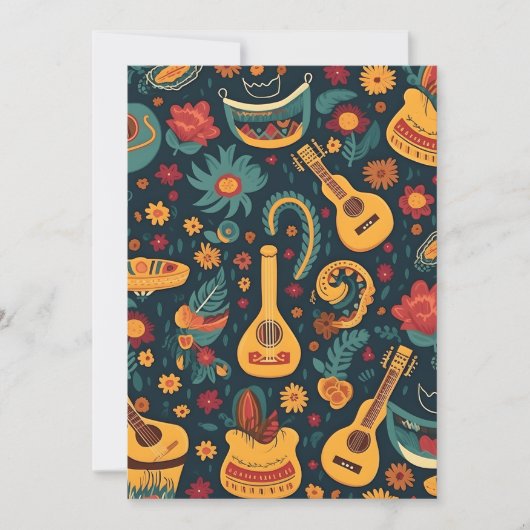 トレンディなシンコ・デ・マヨのパターンでフィエスタを始めよう シーズンカード (正面)