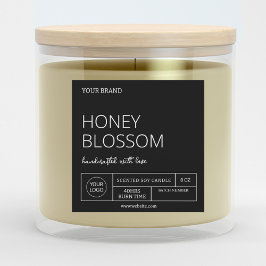 トレンディなダウンロード可能な黒いキャンドルラベル 招待状