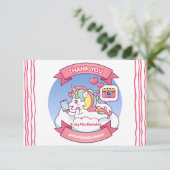 トレンディなティーンのユニコーン　ソーシャルメディア　サンキュー 招待状 (スタンド正面)