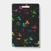 トレンディなネオン コミック バースデー パーティー バッジ (裏面)