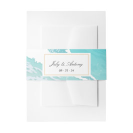 トレンディなビーチデコレーションのウェディング 招待状ベリーバンド