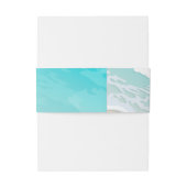 トレンディなビーチデコレーションのウェディング 招待状ベリーバンド (裏面例)