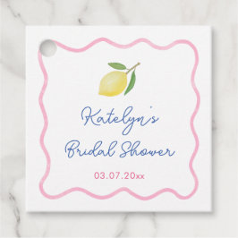 トレンディなピンクのスクウィグル メイン スクウィーズ ブライズシャワー フェイバータグ