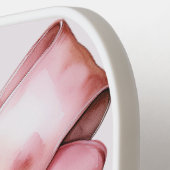 トレンディなピンクの弓　名前のイニシャル入り ピックルボールラケット (左詳細)