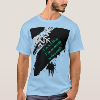 トレンディなブルーのグラフィックTシャツ(メンズ) Tシャツ