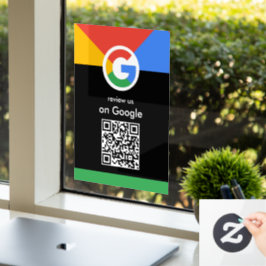 トレンディなプロフェッショナルスキャンでレビューするGoogle QRコード ウィンドウサイン
